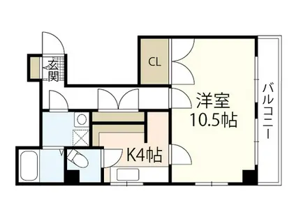第2徳丸ビル(1K/4階)の間取り写真