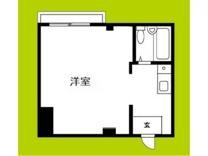 CREST(ワンルーム/1階)の間取り写真