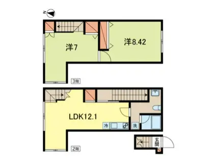 CITIES KOENJI(2LDK/2階)の間取り写真