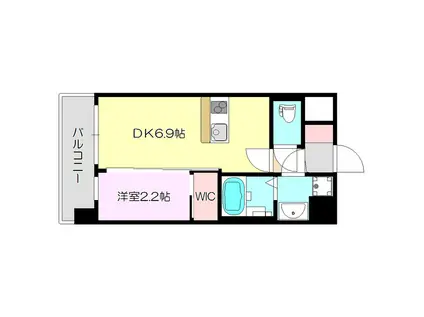 セレニテ十三ミラク(1DK/2階)の間取り写真