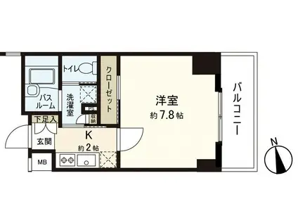 ラ・ルート大手町(1K/4階)の間取り写真