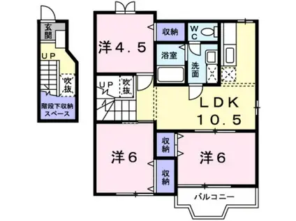 リリースタウン(3LDK/1階)の間取り写真