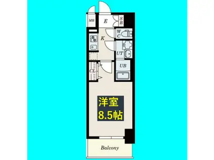 S-RESIDENCE金山ウエスト(1K/10階)の間取り写真