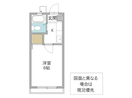 キャンパス21(1K/3階)の間取り写真