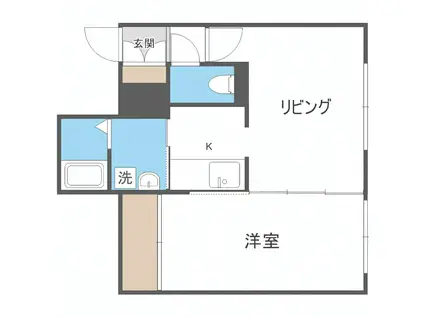 ガレリア南平岸(1LDK/4階)の間取り写真