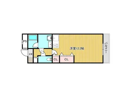 ステーションハイツ南茨木(ワンルーム/5階)の間取り写真