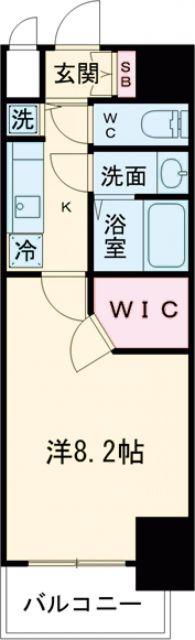S-RESIDENCE四日市市堀木AMANTE(1K/9階)の間取り写真