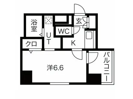 メイクス上前津III(1K/12階)の間取り写真