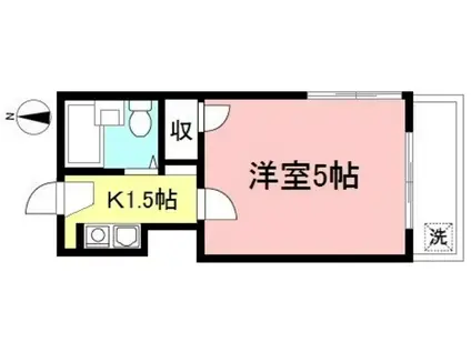 グランシャリオ富士見ヶ丘(1K/3階)の間取り写真