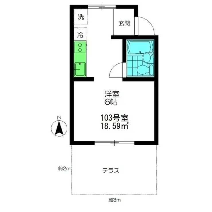 グレン南雪谷 1階階 間取り