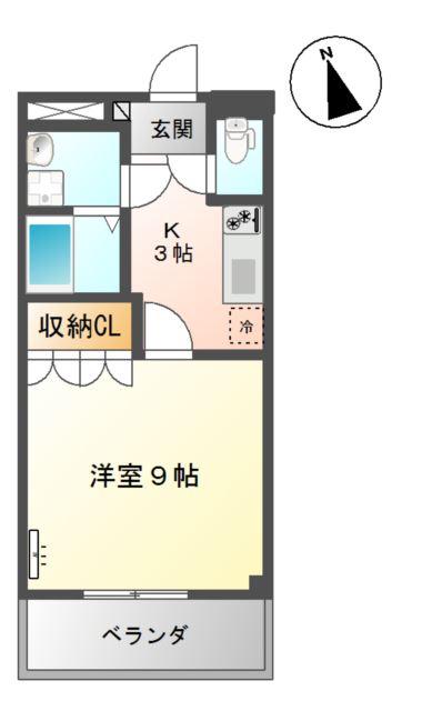 プチメゾン辰(1K/2階)の間取り写真