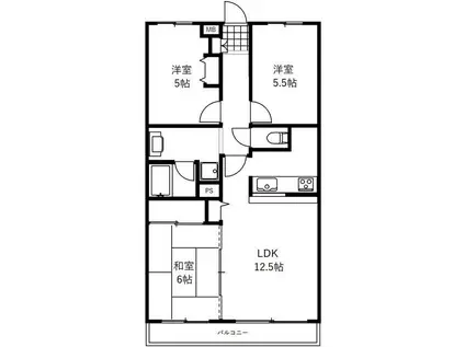 PARK TERRACE 浦和(3LDK/1階)の間取り写真