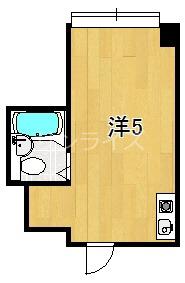 ジオナ深江橋(ワンルーム/3階)の間取り写真