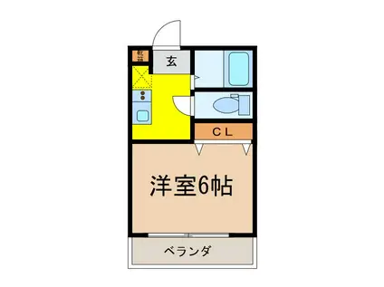 エムズ リレア(1K/2階)の間取り写真