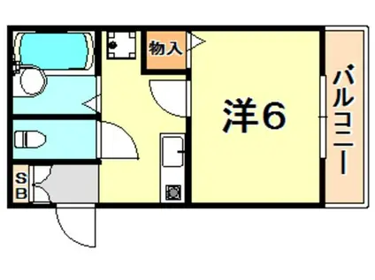 小坂ハイツ(1K/2階)の間取り写真