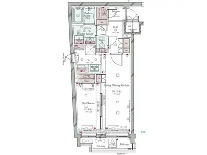 コンシェリア目黒本町 THE RESIDENCE(1LDK/5階)の間取り写真