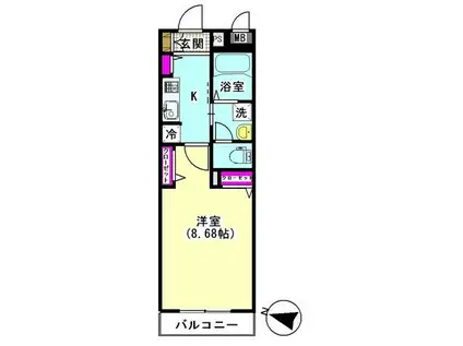 京急空港線 糀谷駅 徒歩10分 3階建 築16年(1K/1階)の間取り写真