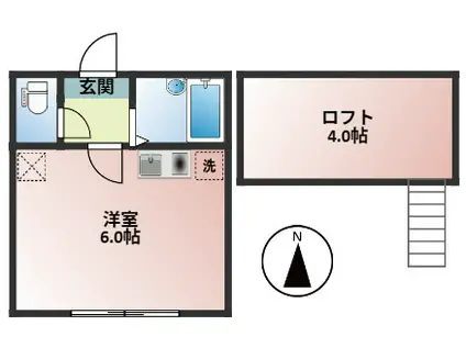 スワロービレッジ(ワンルーム/1階)の間取り写真