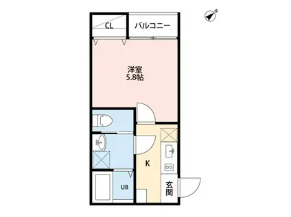 SAKURA AN(1K/2階)の間取り写真