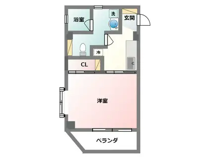 GRANFIKA(1K/4階)の間取り写真