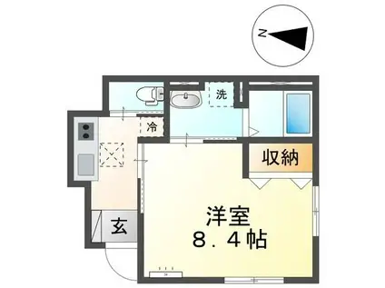 GRAN LUCE(1K/1階)の間取り写真