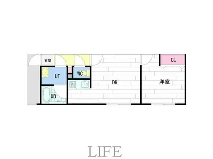 ネストコート(1LDK/2階)の間取り写真