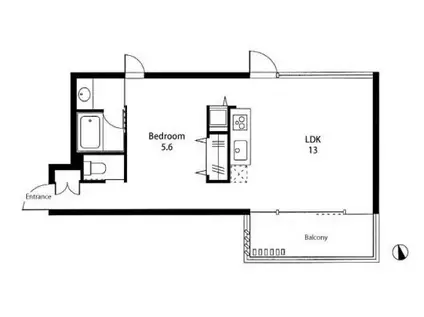 VILLA RONDO(1LDK/2階)の間取り写真