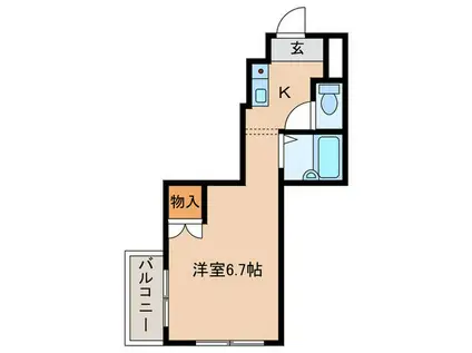 N-CUBE TARUYAMACHI(1K/6階)の間取り写真