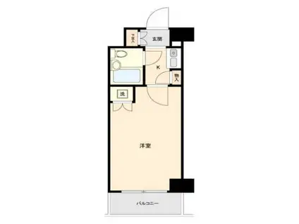 グローリア初穂桜台II(1K/1階)の間取り写真