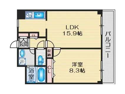 LUMINE SOLEILIII(1LDK/3階)の間取り写真