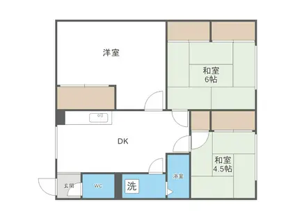 コスモガーデン(3DK/3階)の間取り写真