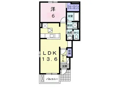 サンライズ桜(1LDK/1階)の間取り写真