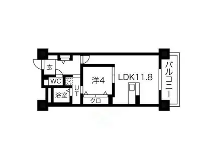 THE MUSE駅南(1LDK/10階)の間取り写真