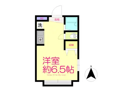 コーポエンジュII(1K/1階)の間取り写真