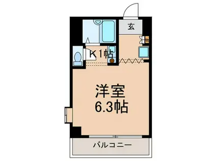 ジョイフル六甲V(1K/4階)の間取り写真