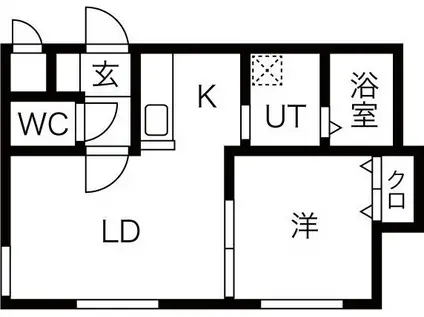 MTガーデンノース III(1LDK/4階)の間取り写真