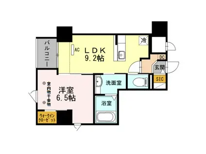 アガティス東静岡 801(1LDK/8階)の間取り写真