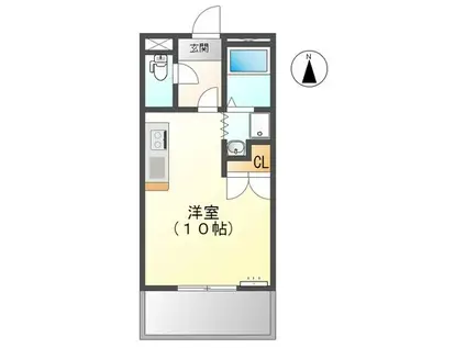 ラメゾン21(ワンルーム/1階)の間取り写真