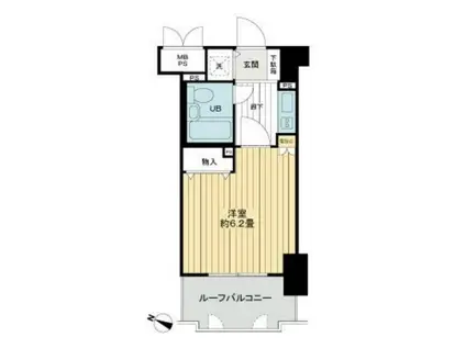 ライオンズマンション三宮東第2(1K/8階)の間取り写真