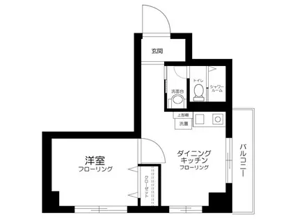 サンセール広尾(1DK/4階)の間取り写真