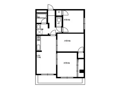 サンフローラ桂(3LDK/4階)の間取り写真