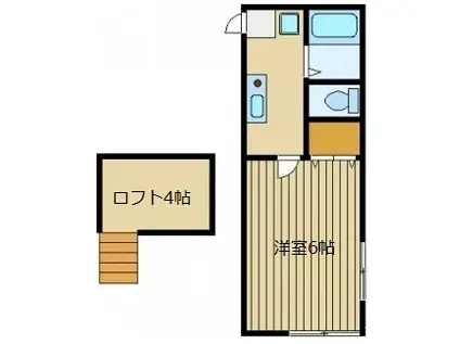 ケーハウス(1K/1階)の間取り写真