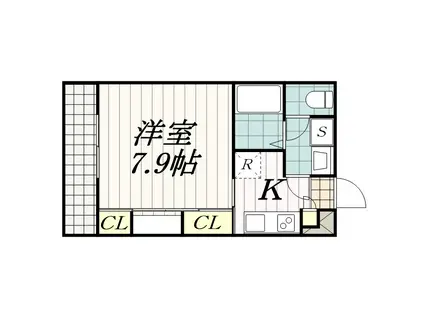 リブリ・花菜1(1K/2階)の間取り写真