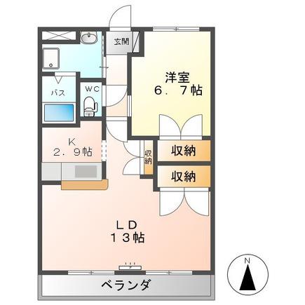 セピアガーデン(1LDK/1階)の間取り写真
