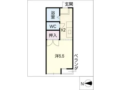 COZY TOWN KS(1K/3階)の間取り写真