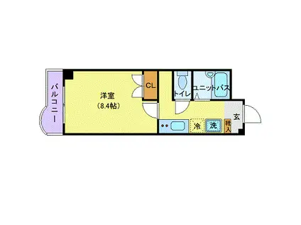 NASIC柏(1K/5階)の間取り写真