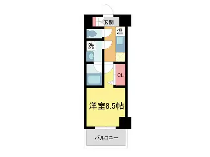 ロアール神戸住吉(1K/3階)の間取り写真