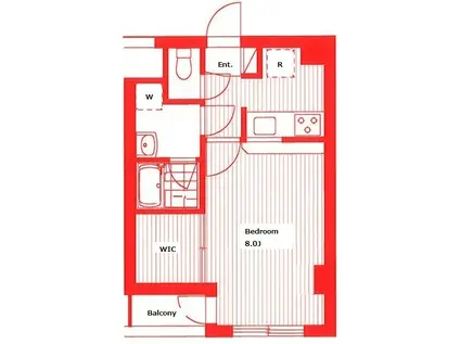 サンライズレジデンス(1K/7階)の間取り写真