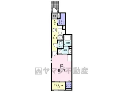 AVANCE Ⅰ(1K/1階)の間取り写真