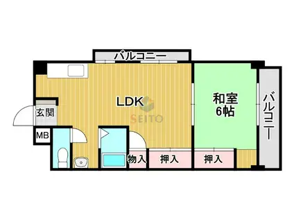 メゾンクレサンテーム(1LDK/1階)の間取り写真